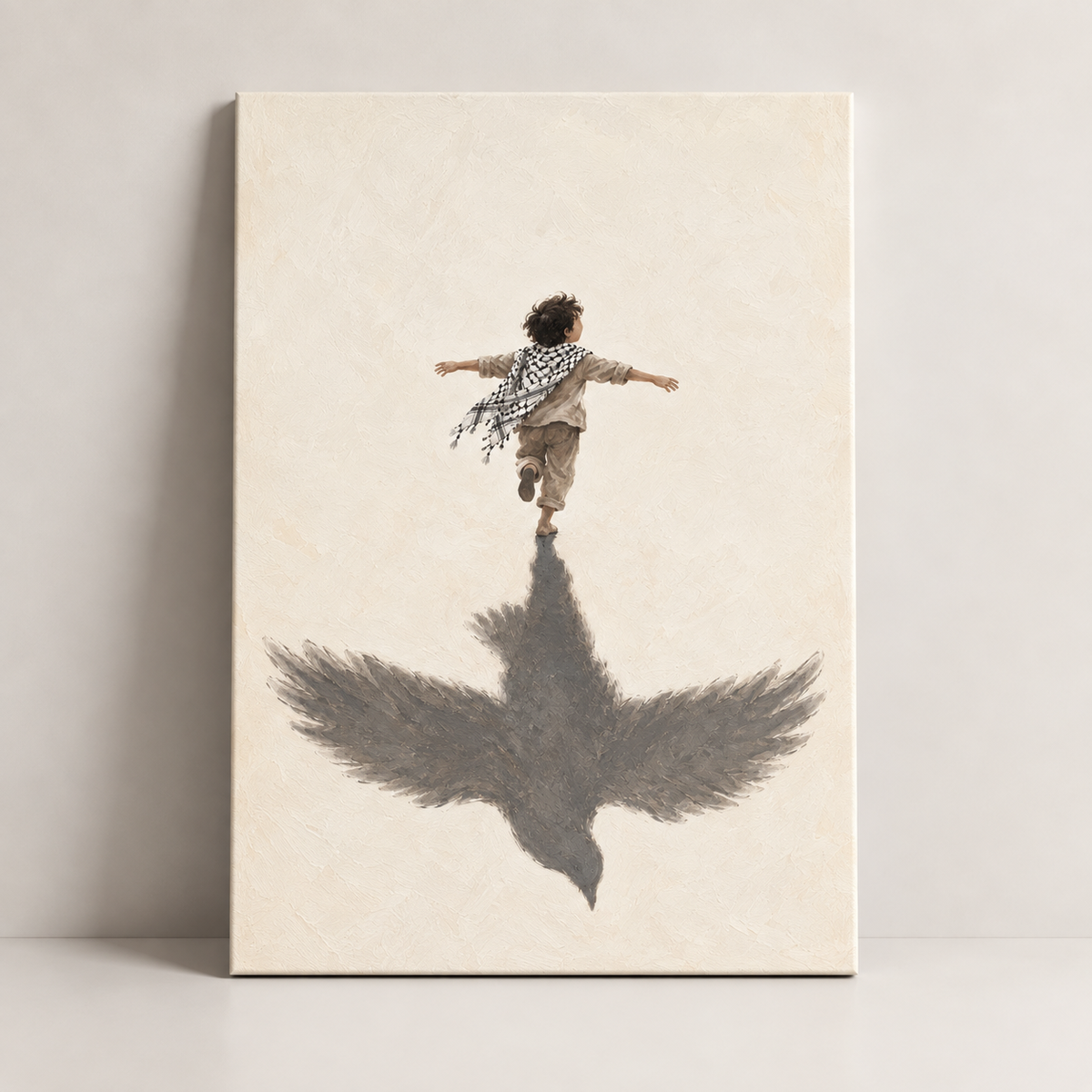 Kids of Jannah Palestinian canvas art by BornArab Studio