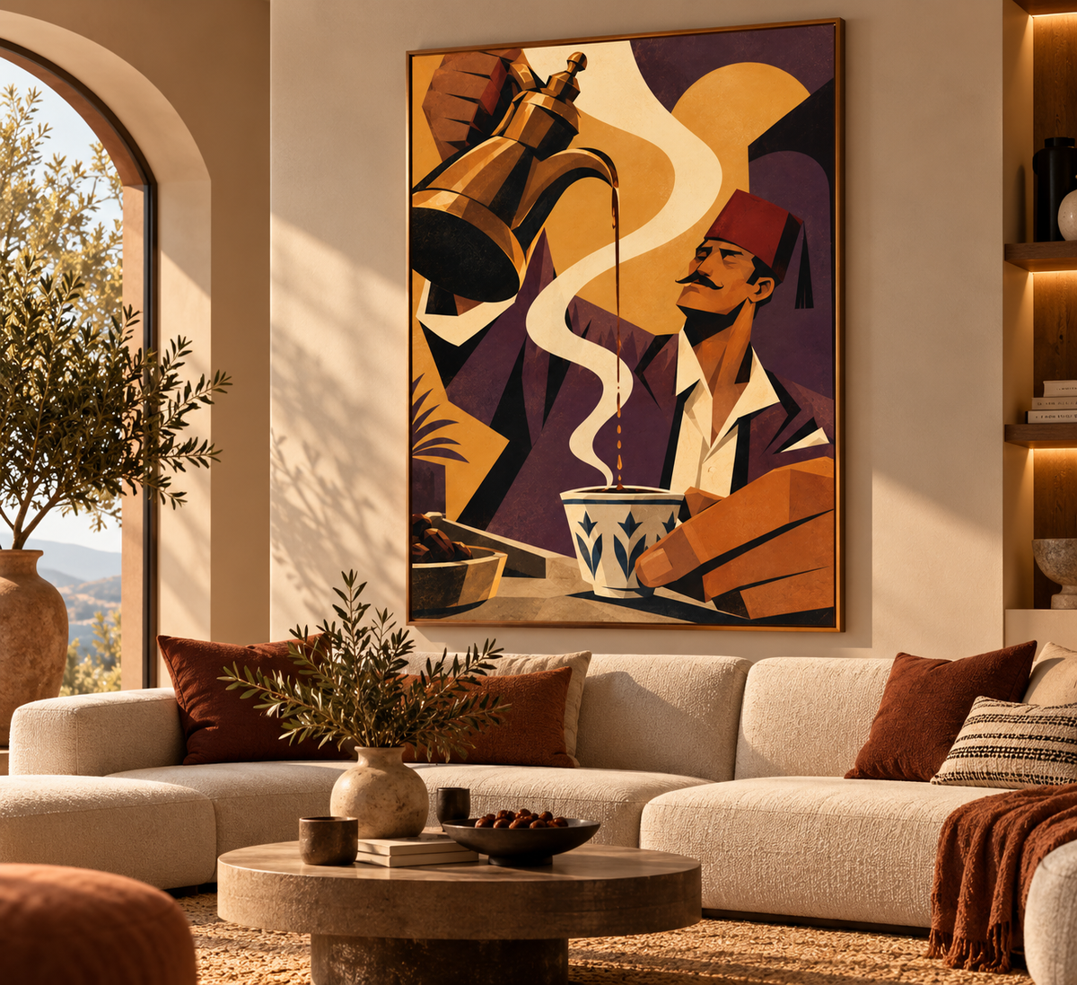 Arab Art – Coffee Under the Tarboosh