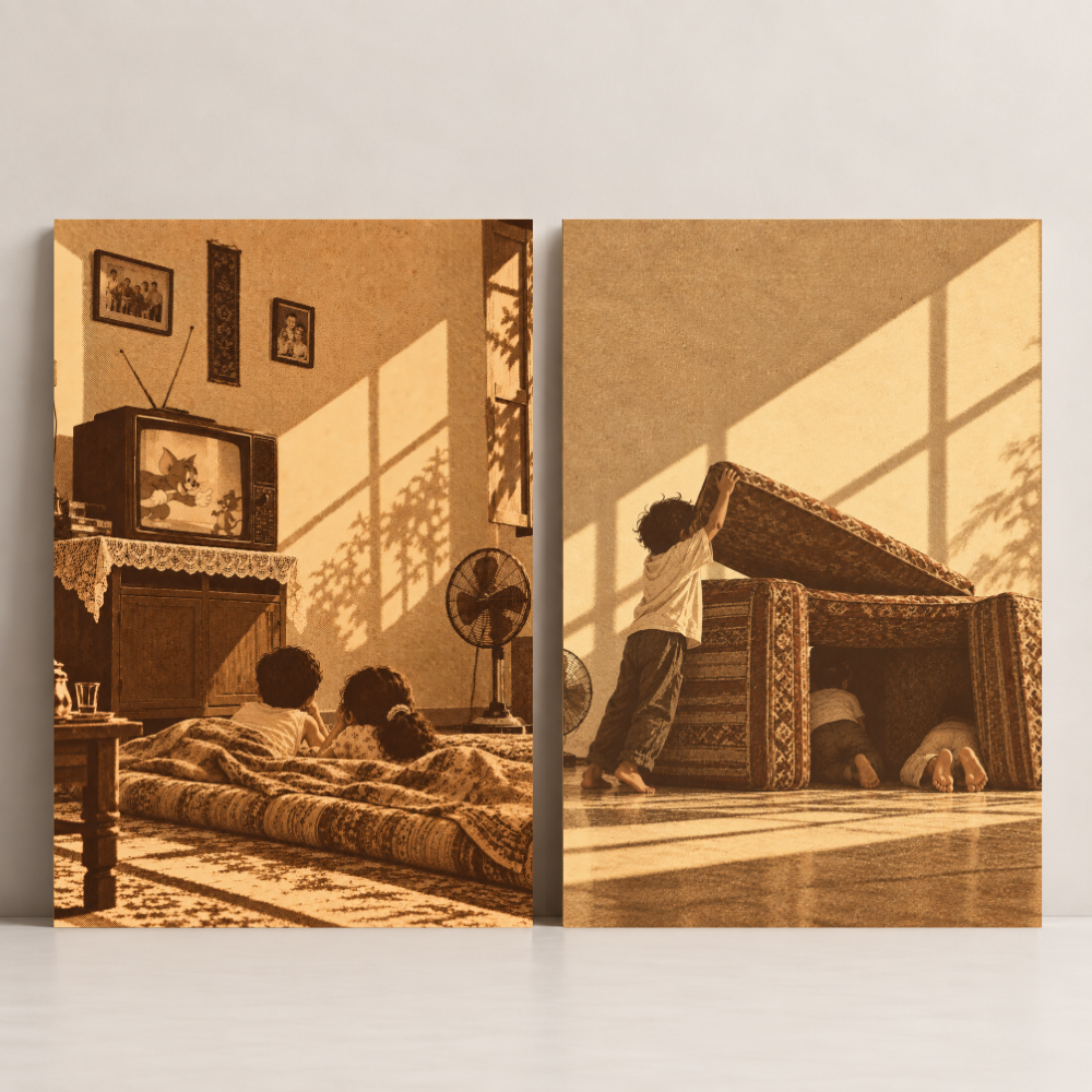 Home Memories — Set of 2 Arab canvas art by BornArab Studio