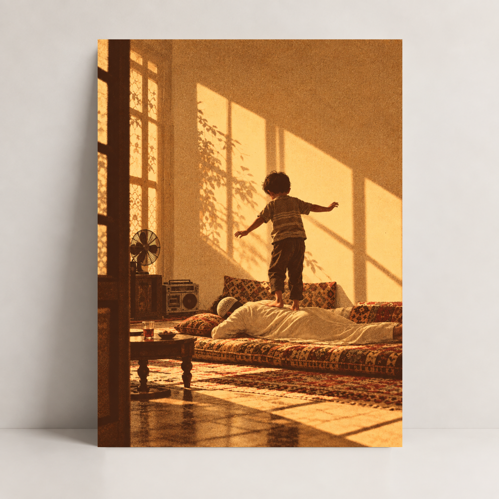 Sunlit Play Arab canvas art by BornArab Studio