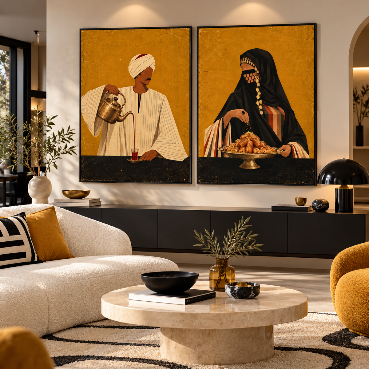 Egypt Art – Nubian Hospitality — Set of 2