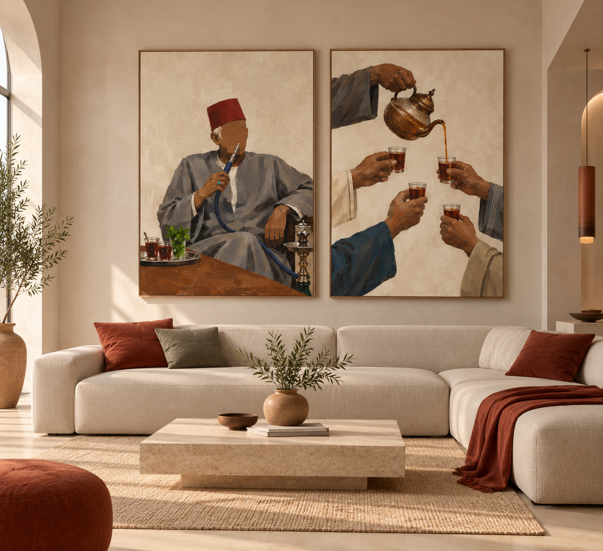 Egypt Art – Tea & Tobacco — Set of 2
