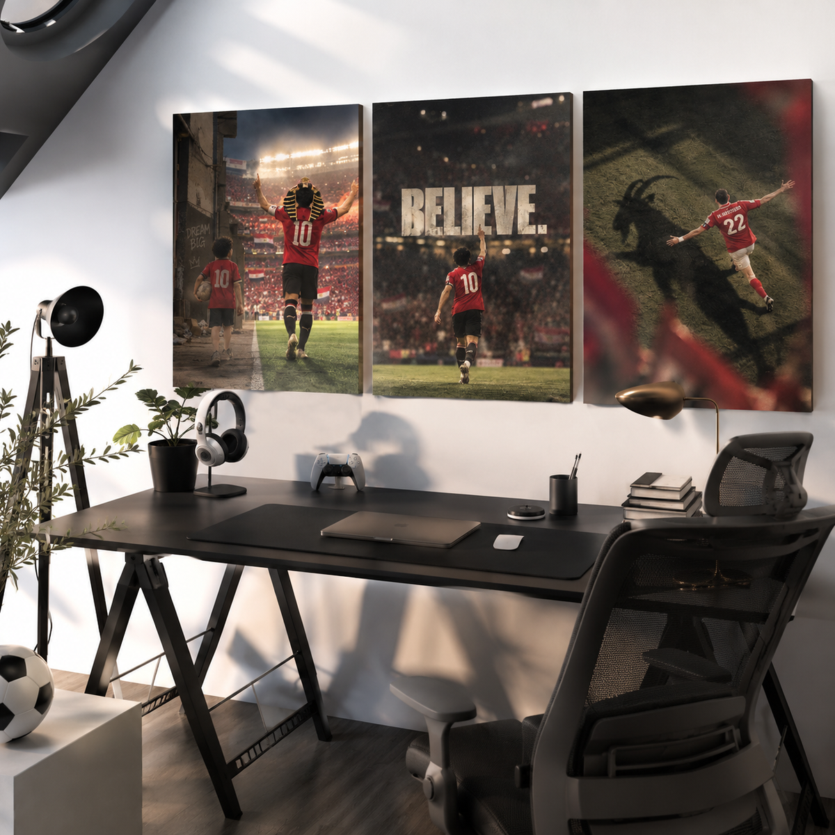 Egypt Art – Egyptian Football Dreams — Set of 3