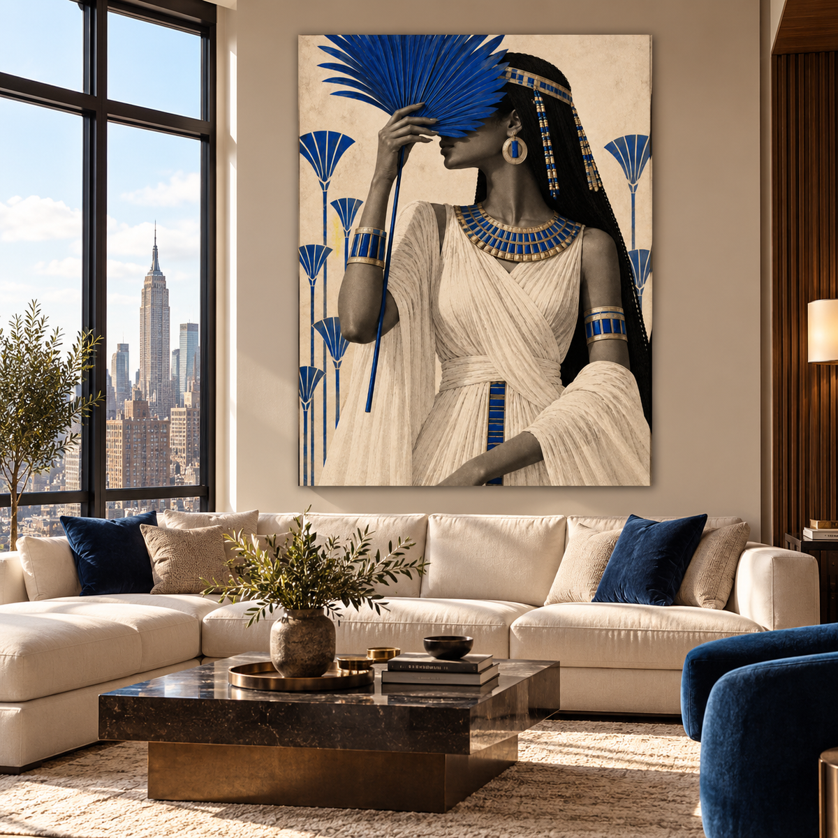 Egypt Art – Queen of the Blue Fan