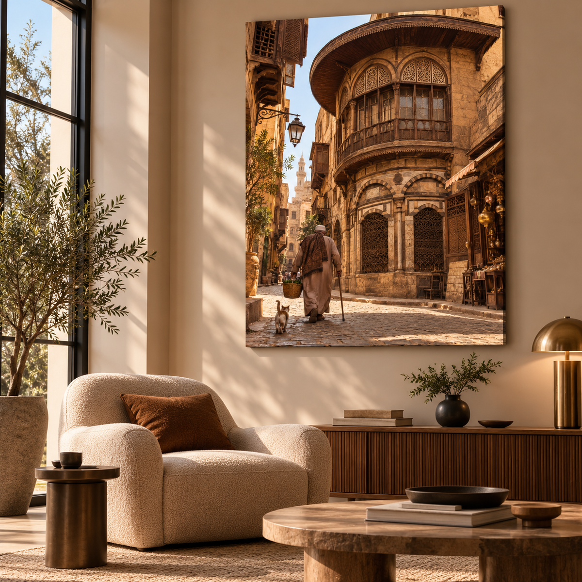 The House on the Corner Egypt canvas room mockup by BornArab Studio