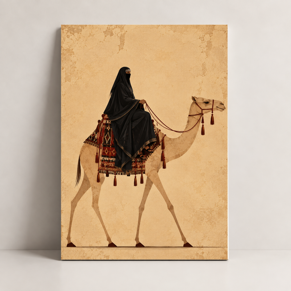 Caravan Woman Egypt canvas art by BornArab Studio