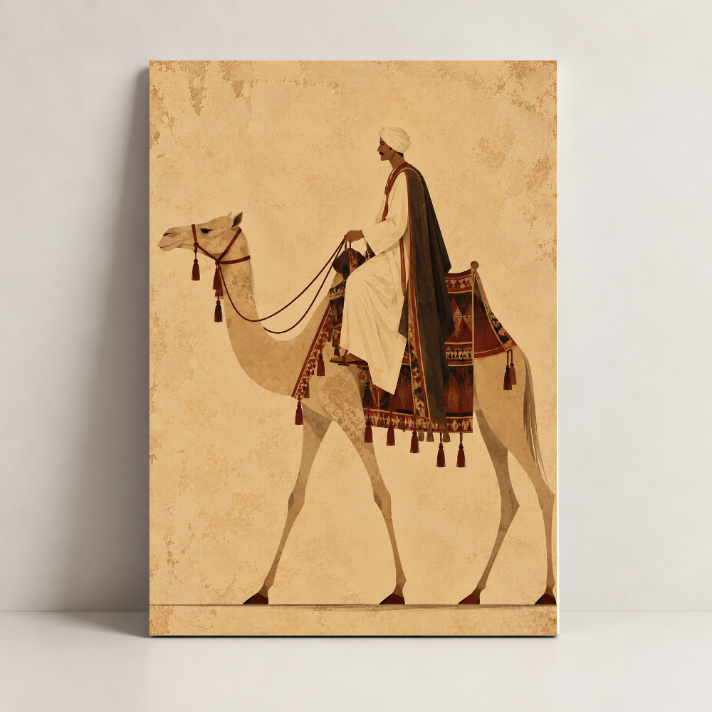 Caravan Man Egypt canvas art by BornArab Studio