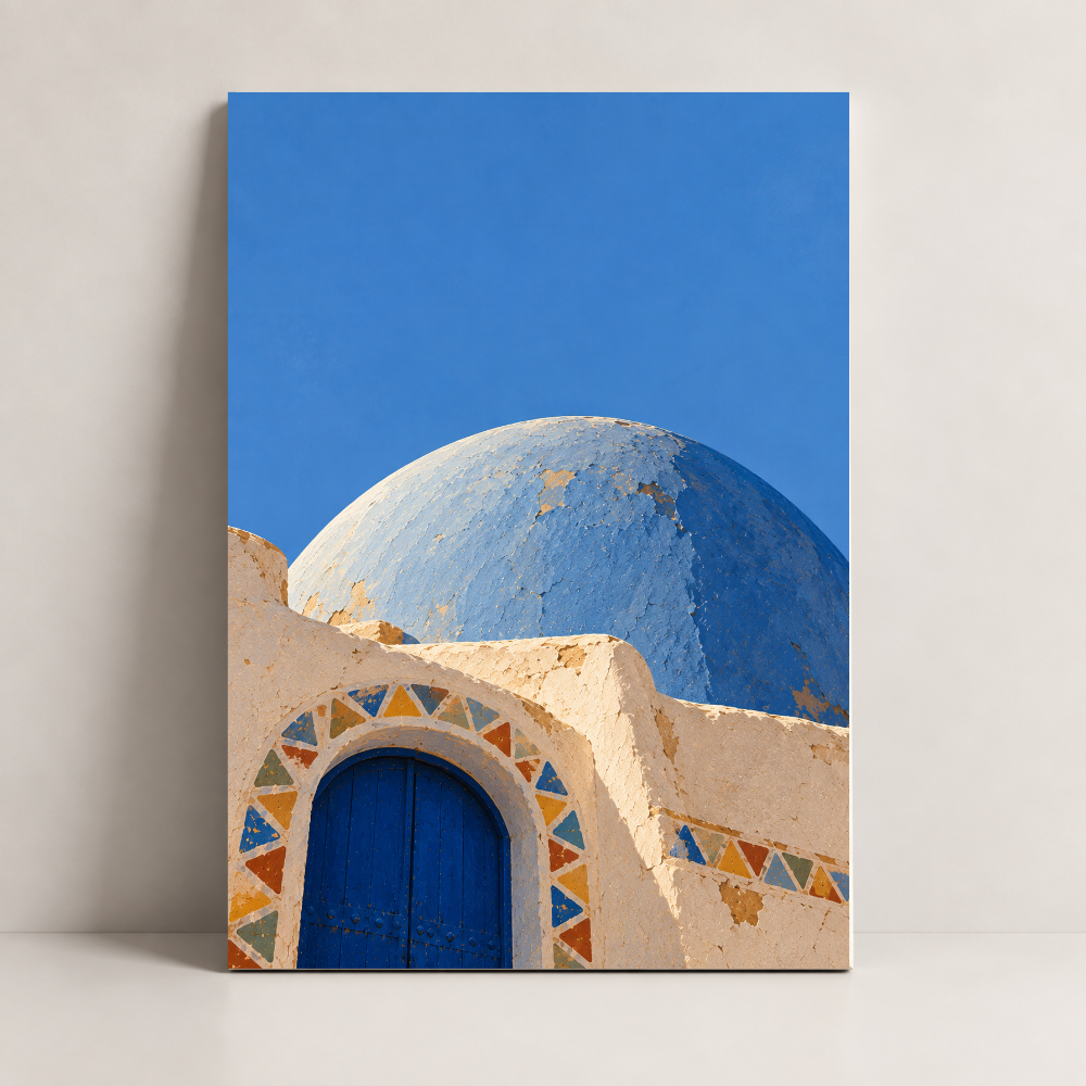 Blue Dome of Nubia Egypt canvas art by BornArab Studio