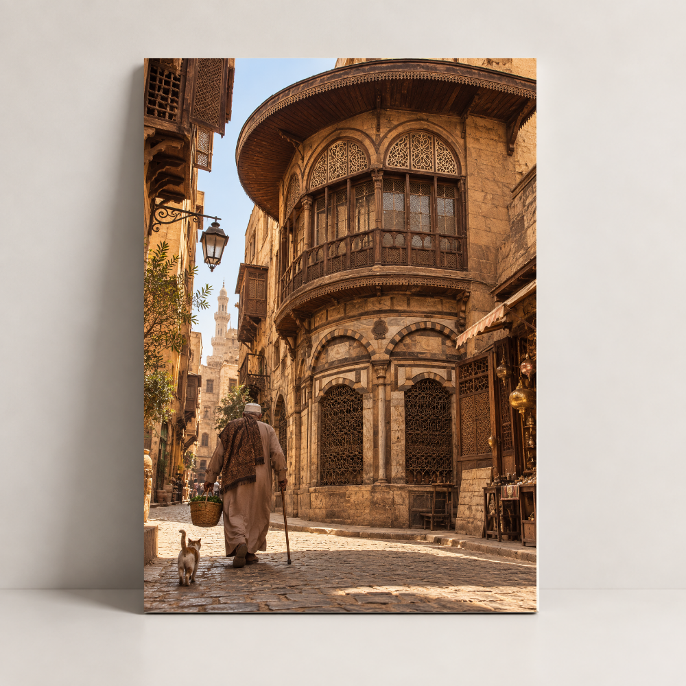 The House on the Corner Egypt canvas art by BornArab Studio