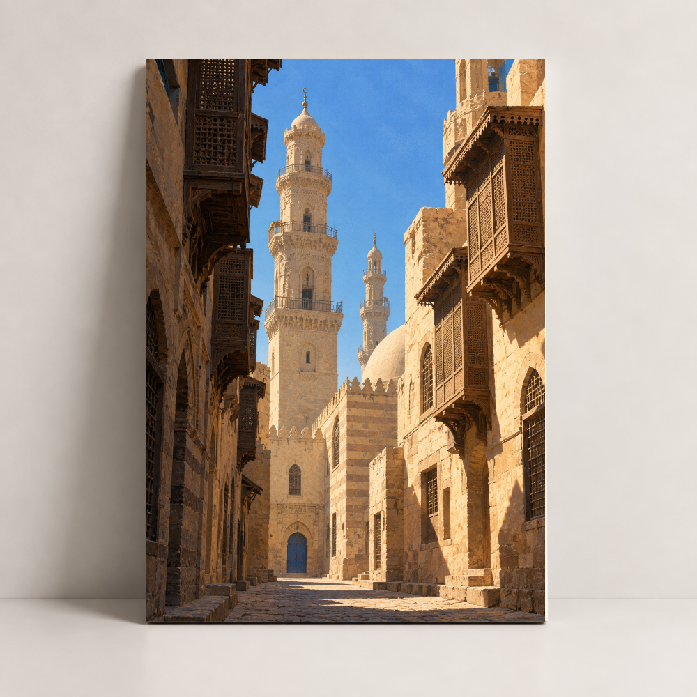 Minarets of the Old City Egypt canvas art by BornArab Studio