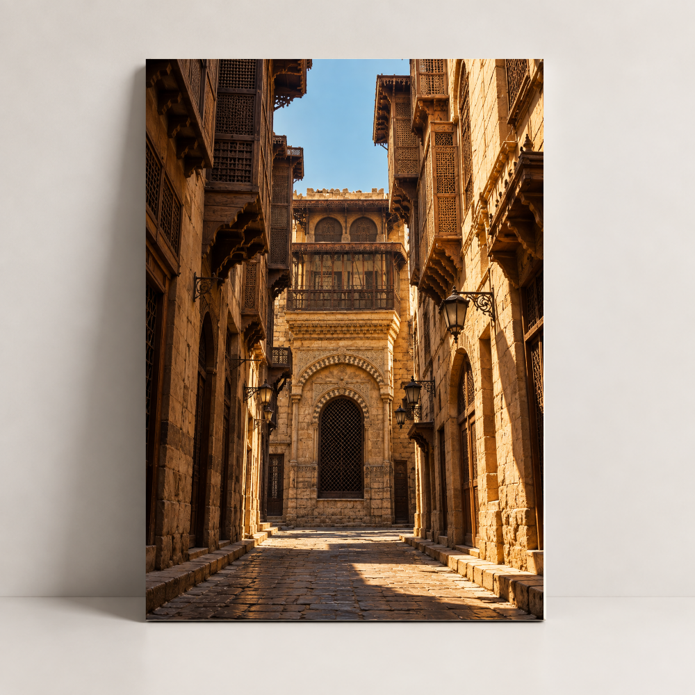 The Silent Courtyard Egypt canvas art by BornArab Studio