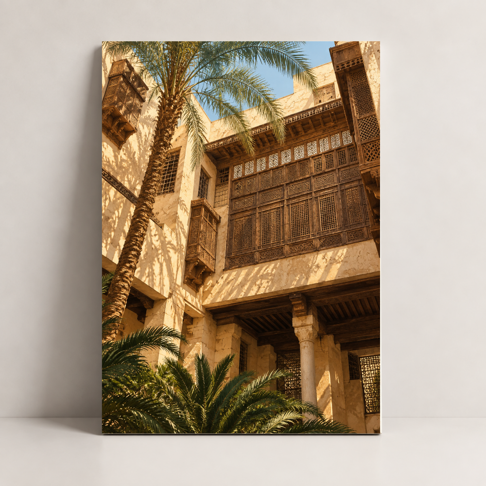 House Beneath the Palms Egypt canvas art by BornArab Studio