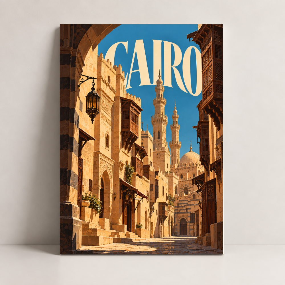 Cairo — City of Minarets Egypt canvas art by BornArab Studio