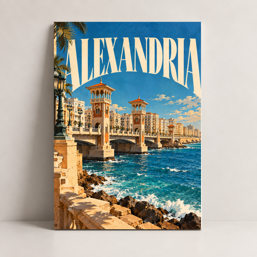 Alexandria — Mediterranean Light Egypt canvas art by BornArab Studio
