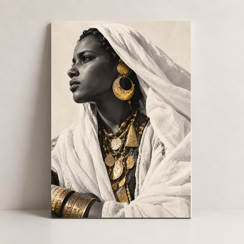 Nubian Grace Egypt canvas art by BornArab Studio