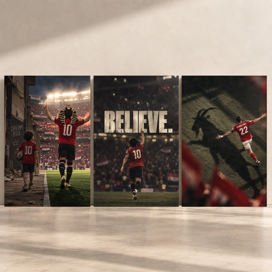Egypt Art – Egyptian Football Dreams — Set of 3