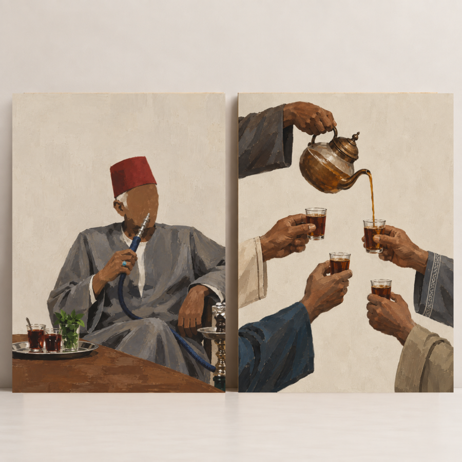 Egypt Art – Tea & Tobacco — Set of 2