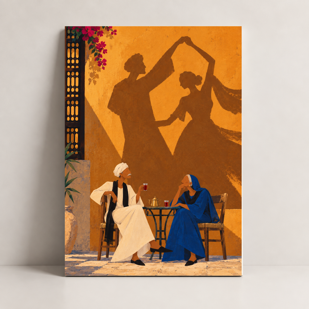 Tea in the Afternoon Egypt canvas art by BornArab Studio