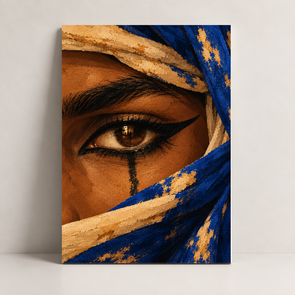 Behind the Blue Veil Egypt canvas art by BornArab Studio
