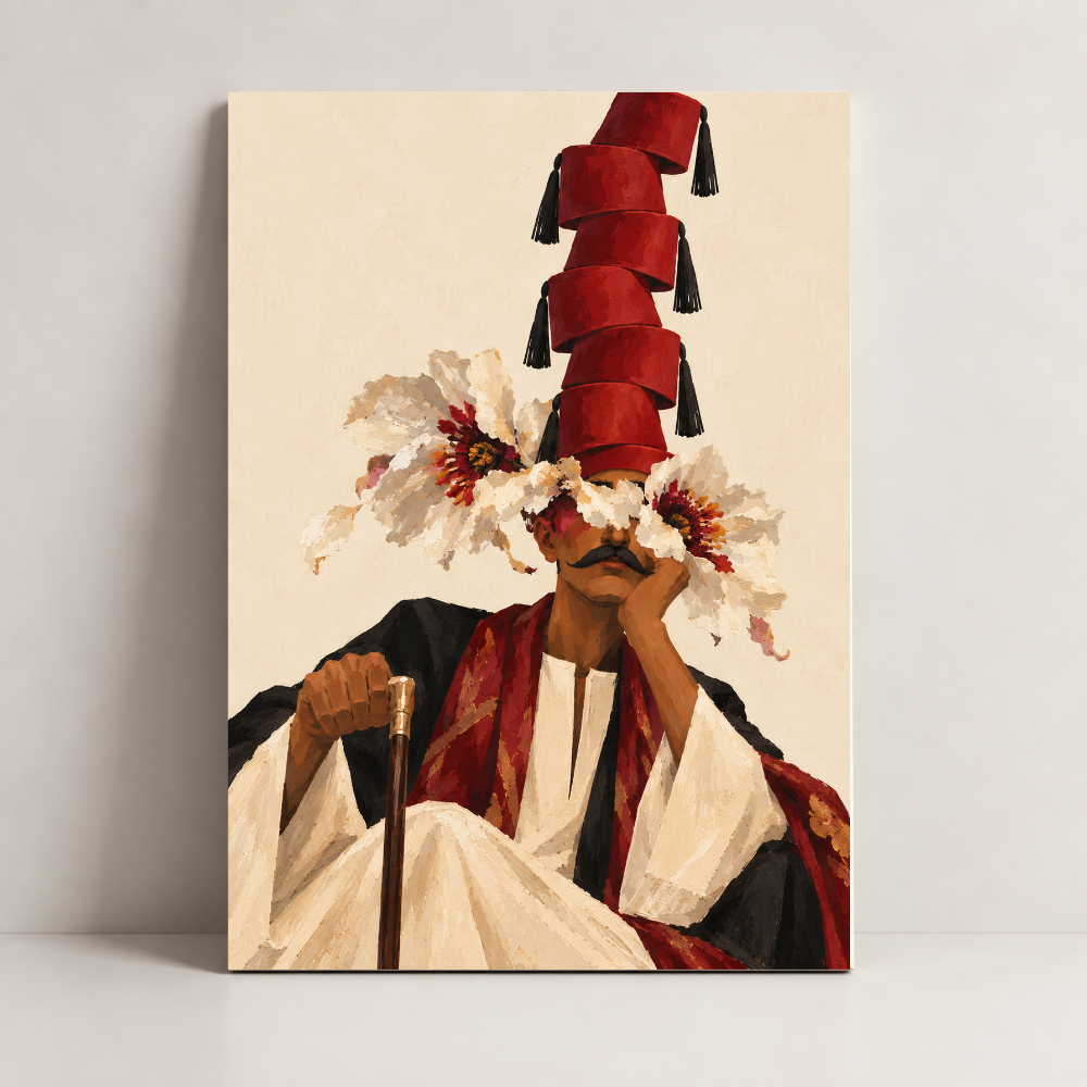 The Fez Collector Egypt canvas art by BornArab Studio