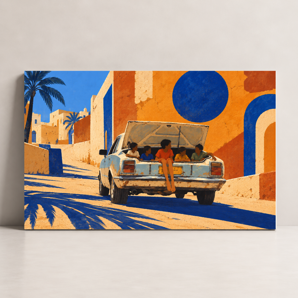 Cairo Road Trip Egypt canvas art by BornArab Studio