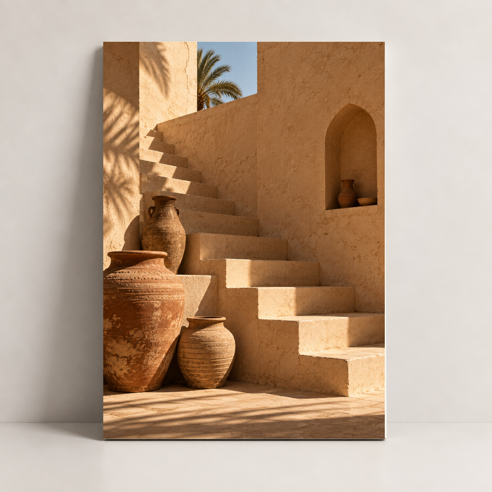 Stairs of Old Baghdad Iraq canvas art by BornArab Studio