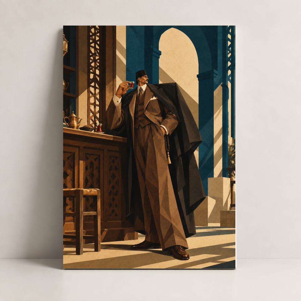 Tea at the Shanasheel Iraq canvas art by BornArab Studio