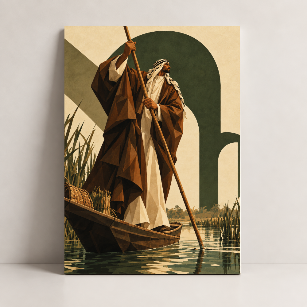Marshes of the South Iraq canvas art by BornArab Studio