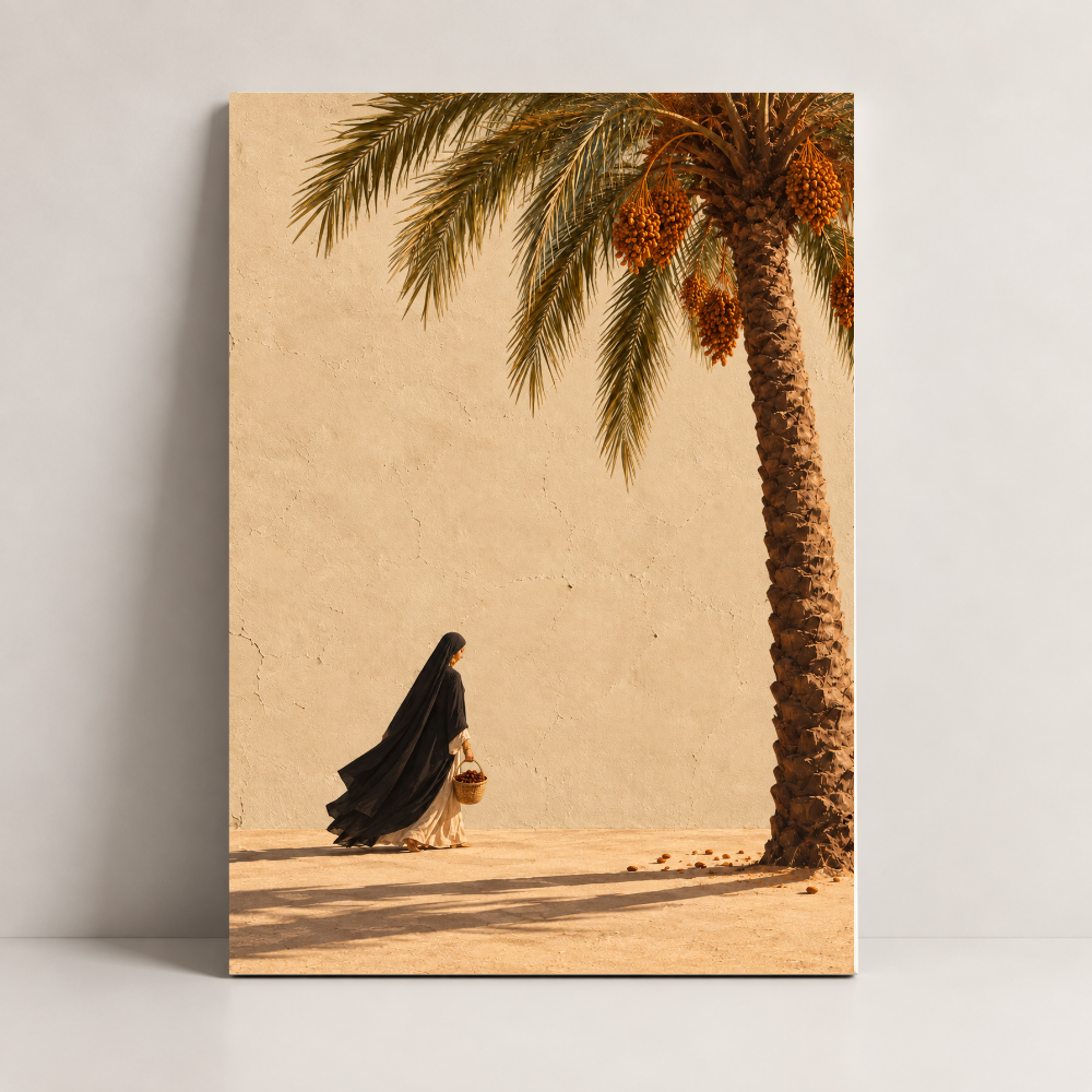 Beneath the Date Palm Iraq canvas art by BornArab Studio