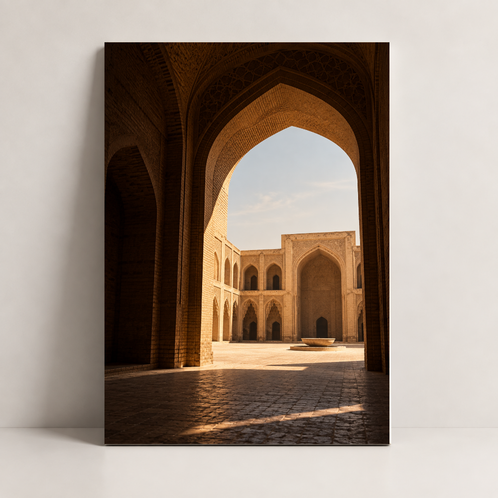 Courtyard of Light Iraq canvas art by BornArab Studio