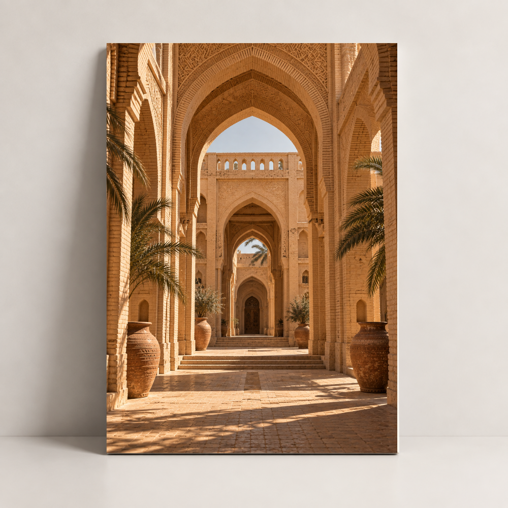 Through the Abbasid Arches Iraq canvas art by BornArab Studio