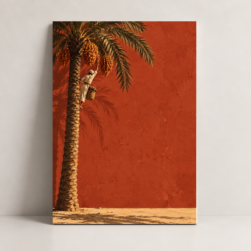 The Date Climber Iraq canvas art by BornArab Studio