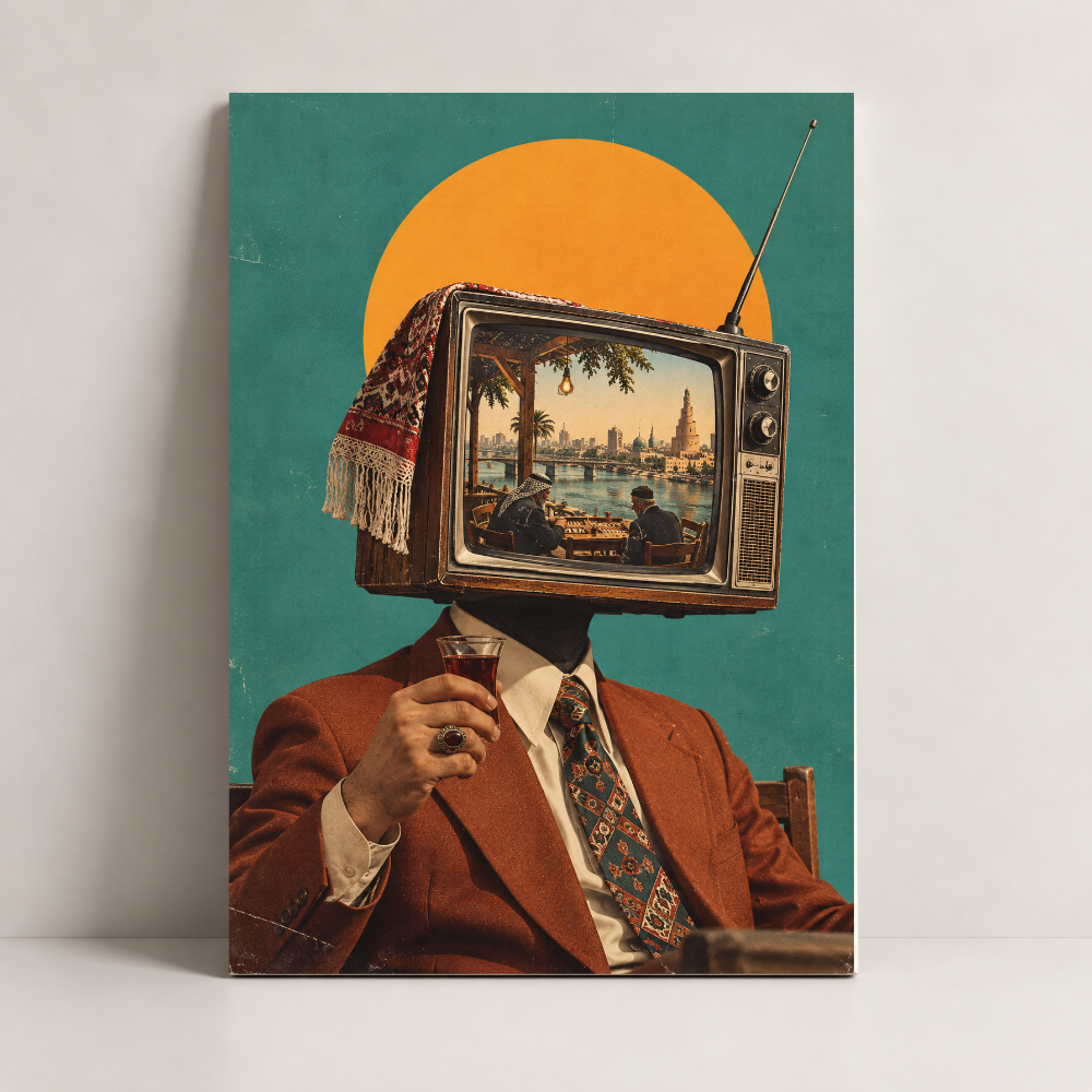 Memories on the Screen Iraq canvas art by BornArab Studio