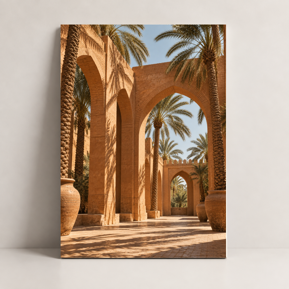 Palms Beyond the Arch Iraq canvas art by BornArab Studio
