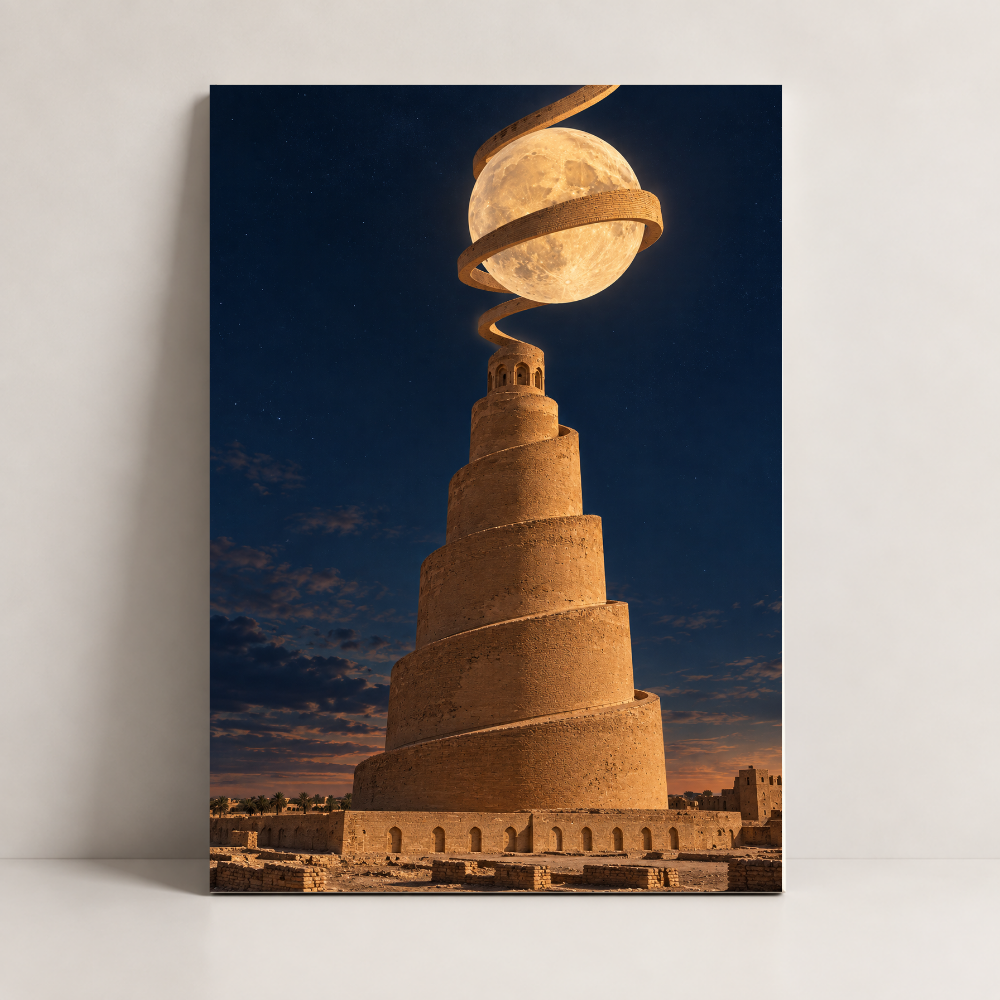 Samarra Moon Iraq canvas art by BornArab Studio