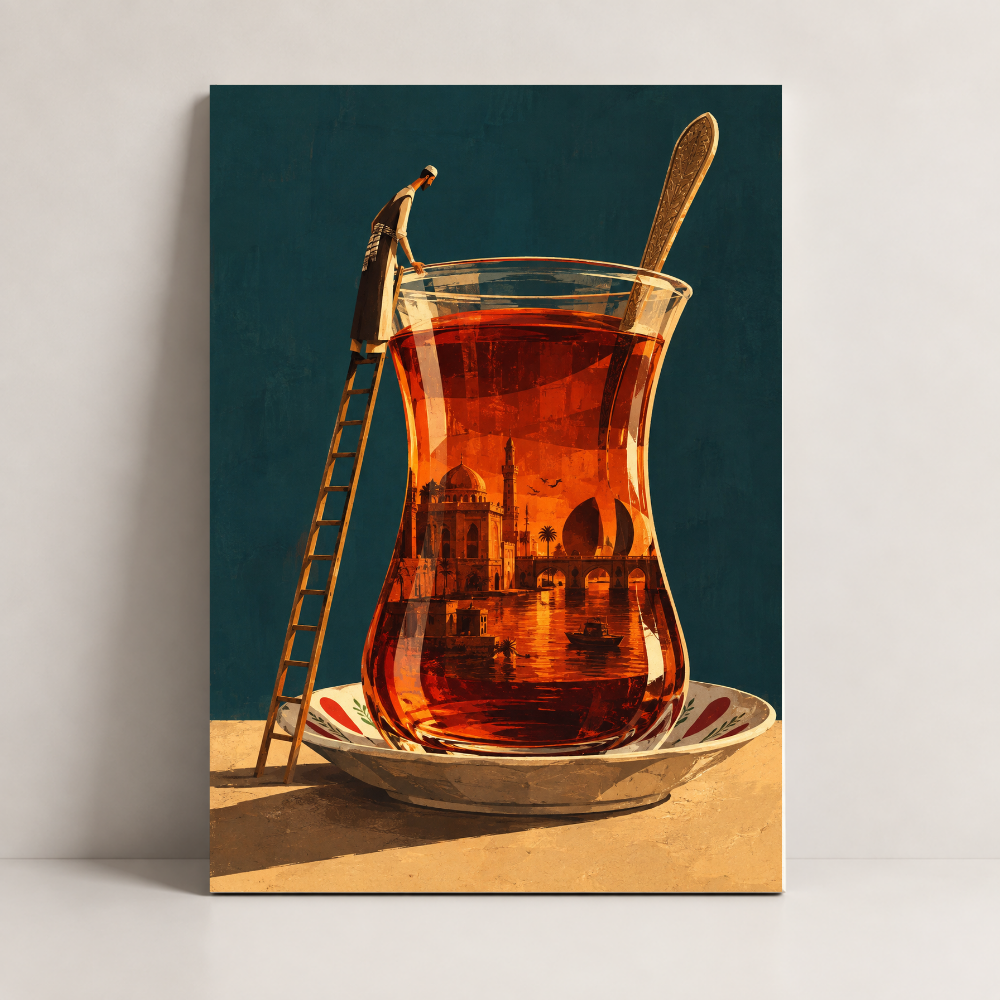 Tea Above Baghdad Iraq canvas art by BornArab Studio