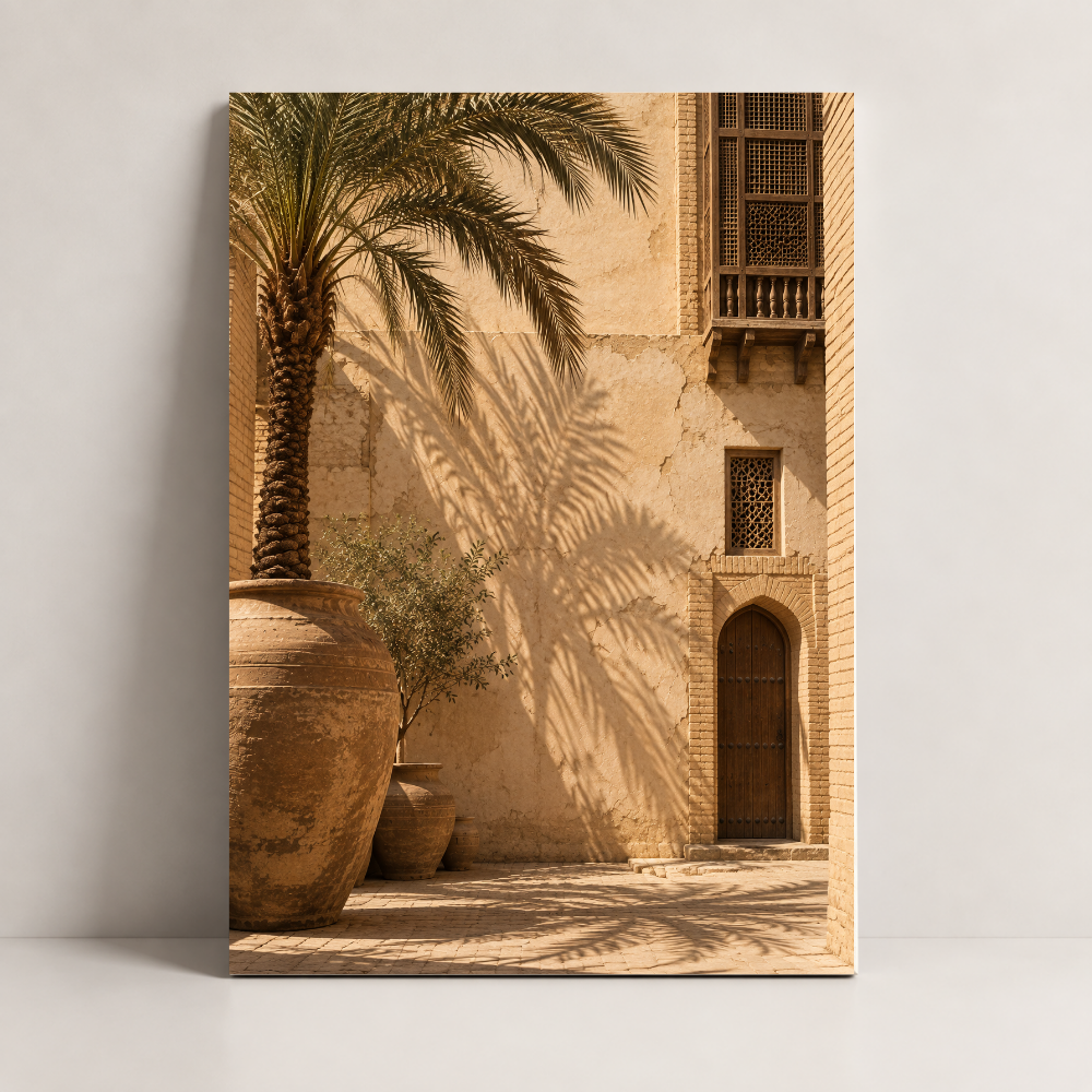 Palm Shadow Iraq canvas art by BornArab Studio