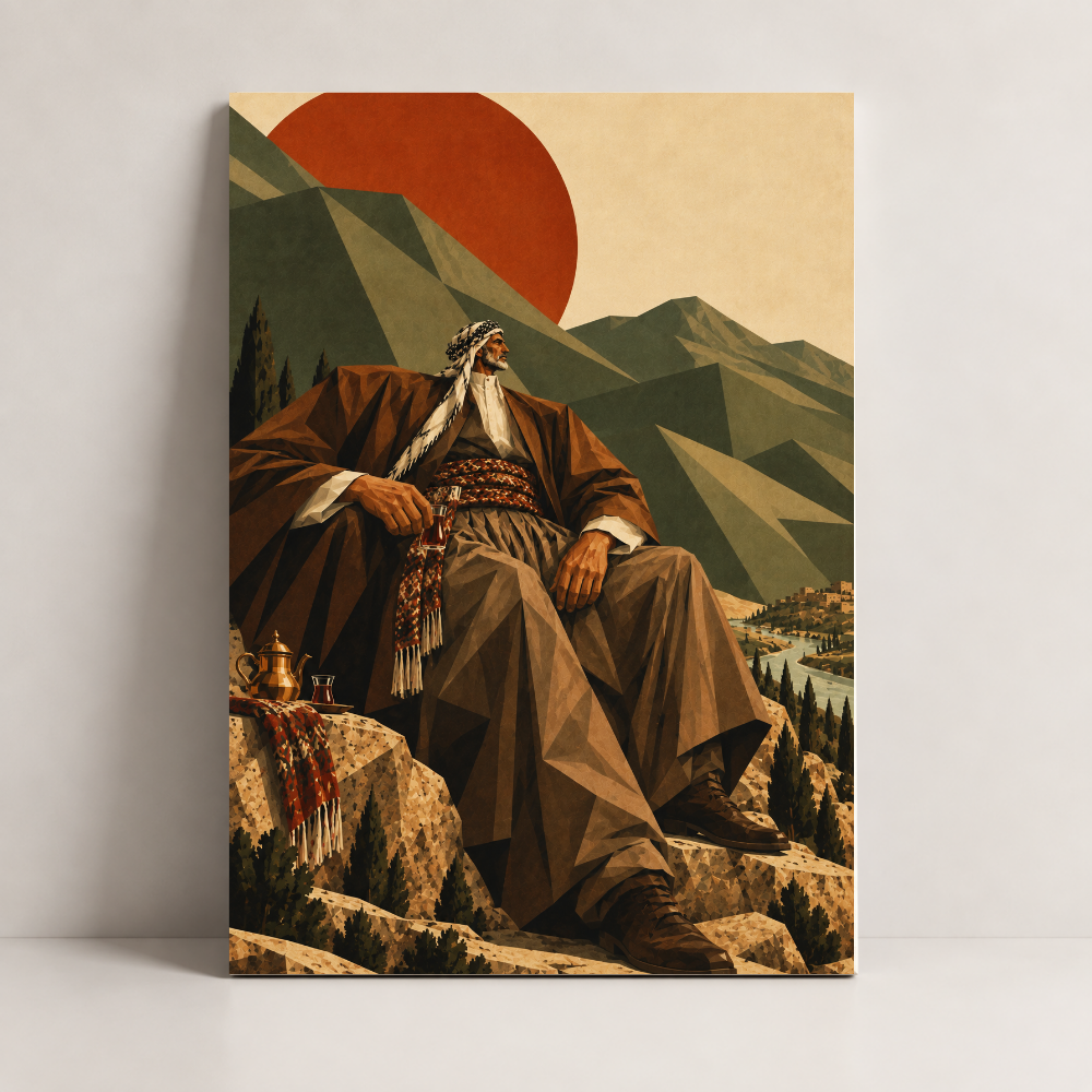 Guardian of the Mountains Iraq canvas art by BornArab Studio