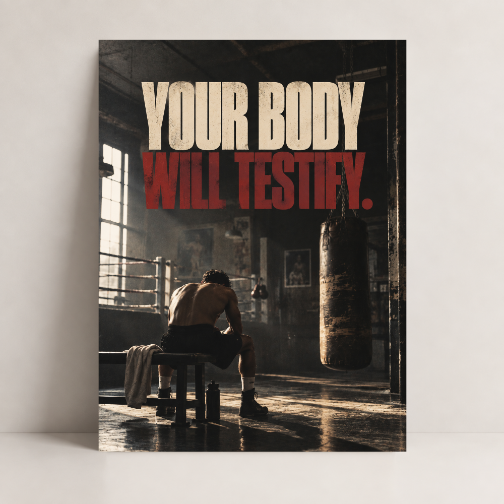 Your Body Will Testify Islamic canvas art by BornArab Studio