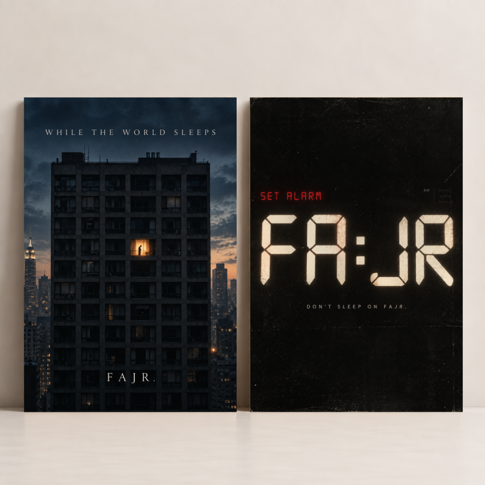 Fajr — Set of 2 Islamic canvas art by BornArab Studio