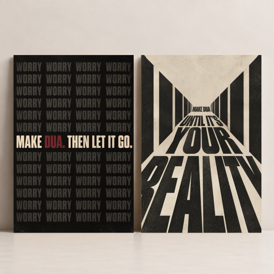 Islamic Art – Dua Over Fear — Set of 2