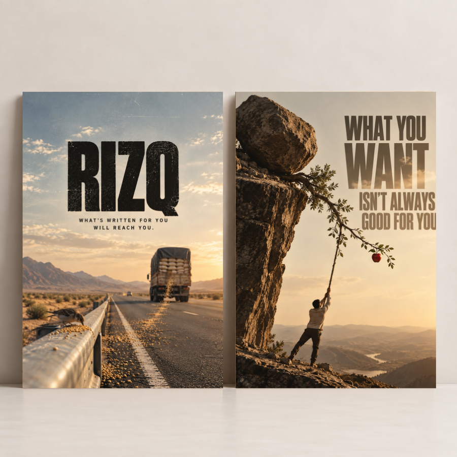 Islamic Art – Rizq & Contentment — Set of 2