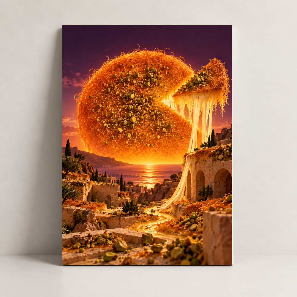 The Golden Knefeh Lebanon canvas art by BornArab Studio