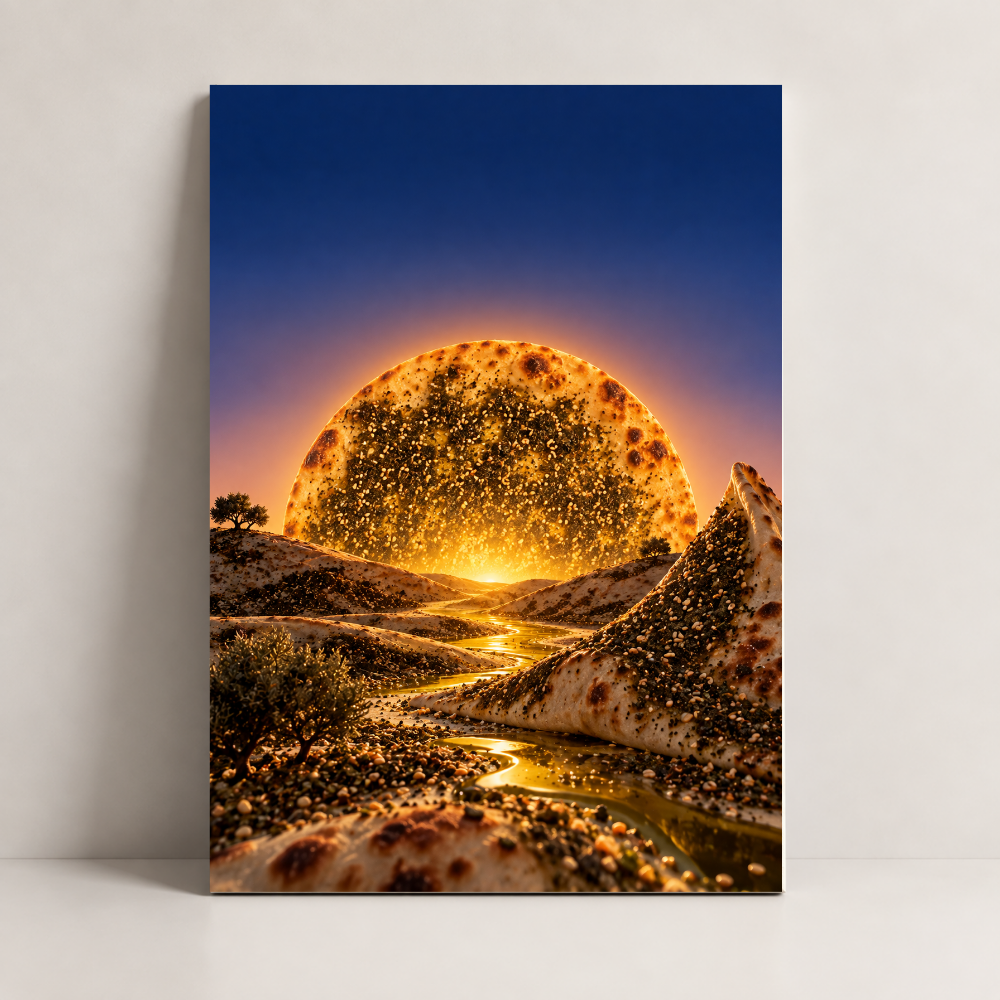 Zaatar Rising Lebanon canvas art by BornArab Studio
