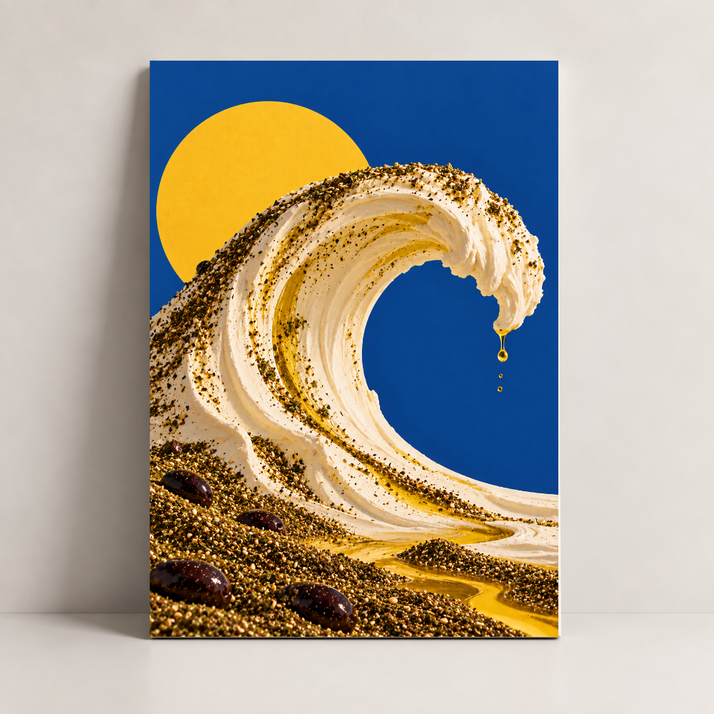 Labneh Tide Lebanon canvas art by BornArab Studio