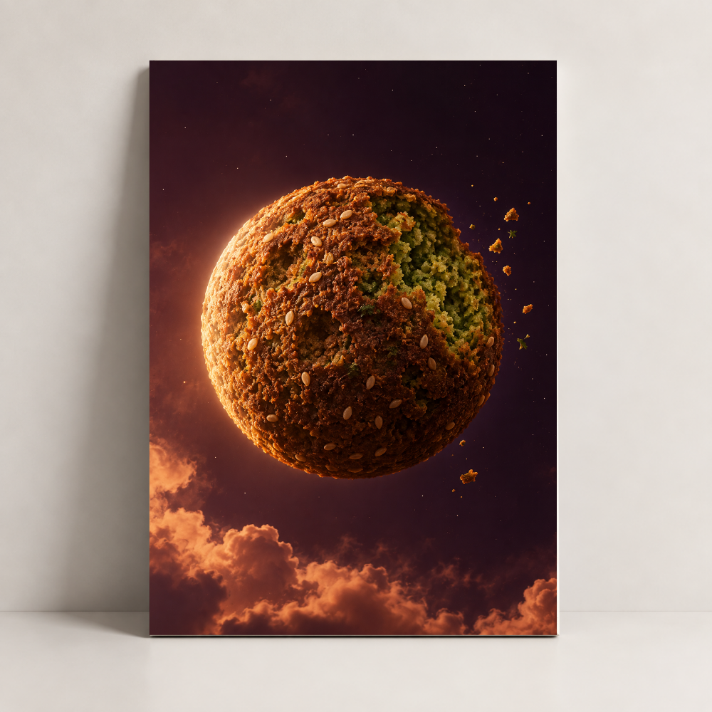 Falafel Moon Lebanon canvas art by BornArab Studio