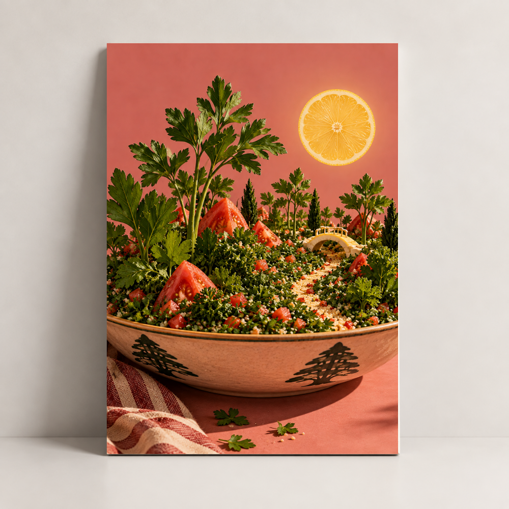 Tabbouleh Garden Lebanon canvas art by BornArab Studio