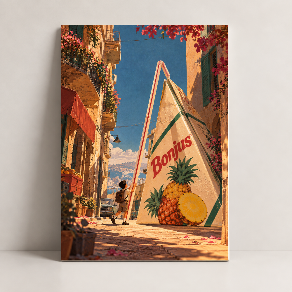 Bonjus in Beirut Lebanon canvas art by BornArab Studio