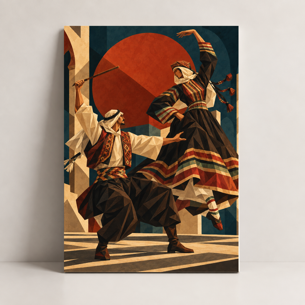 Rhythm of the Dabke Syria canvas art by BornArab Studio
