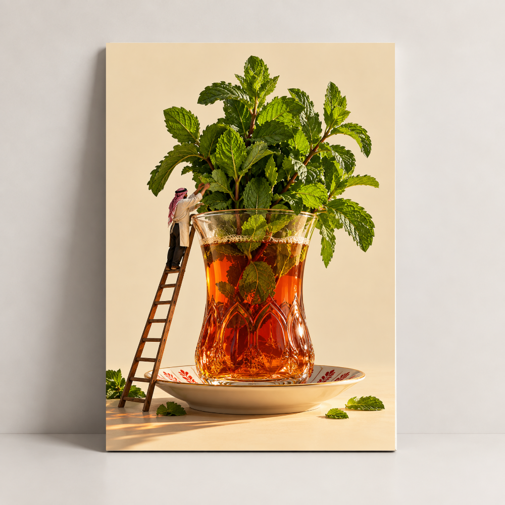 Mint Tea Garden Syria canvas art by BornArab Studio